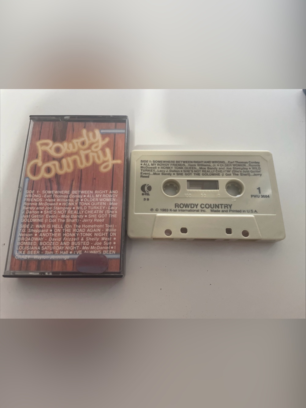 Rowdy Country Audio Music Cassette RCA 1982